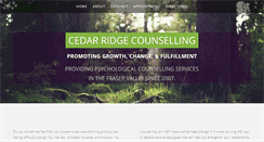 Desktop Screenshot of cedarridgecounselling.ca