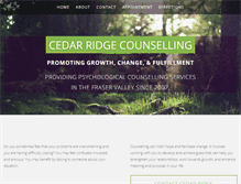 Tablet Screenshot of cedarridgecounselling.ca